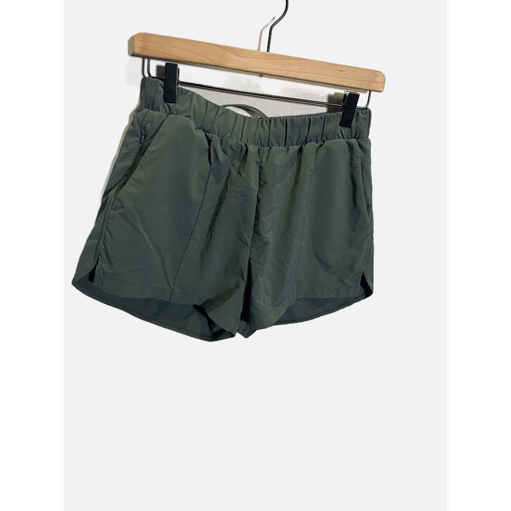 Zella Athletic Shorts Womens Small Green Running Gym Workout Activewear Casual